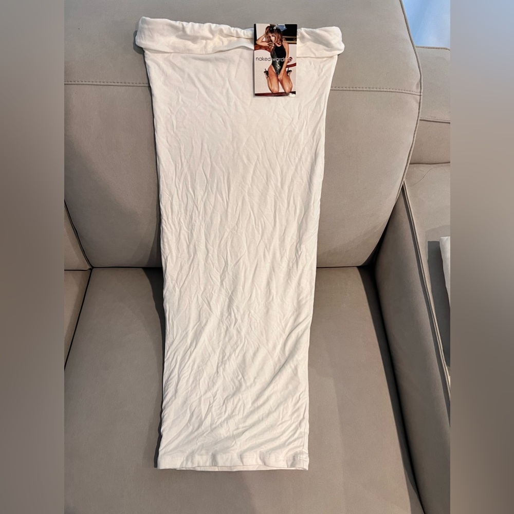 White Naked Wardrobe Strapless Dress